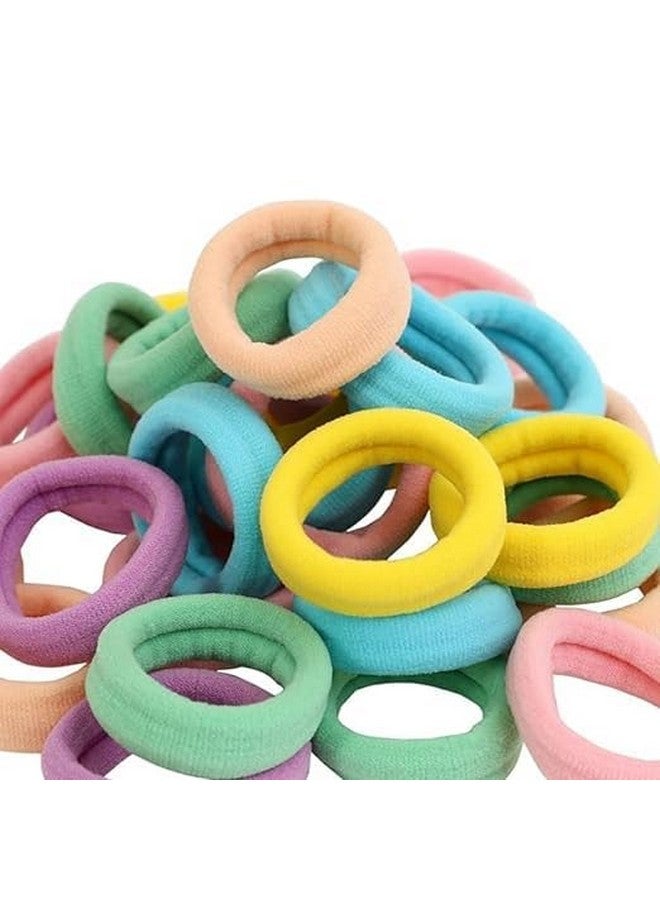 BAOER 20Pcs Thick Seamless Cotton Hair Ties - Gentle & Colorful Ponytail Holders for Women with Thick Hair (Rainbow) - Image 2