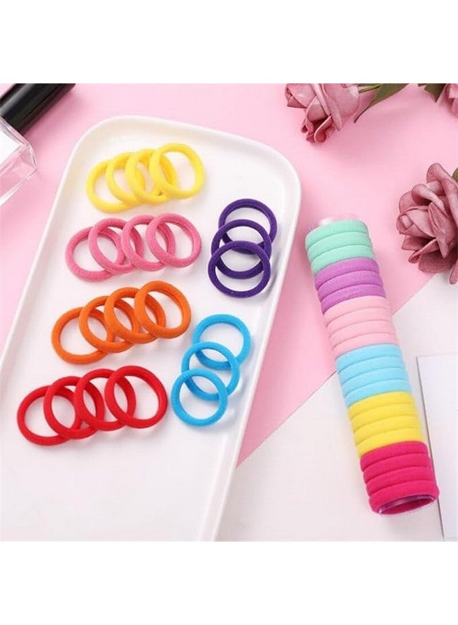 BAOER 20Pcs Thick Seamless Cotton Hair Ties - Gentle & Colorful Ponytail Holders for Women with Thick Hair (Rainbow) - Image 3