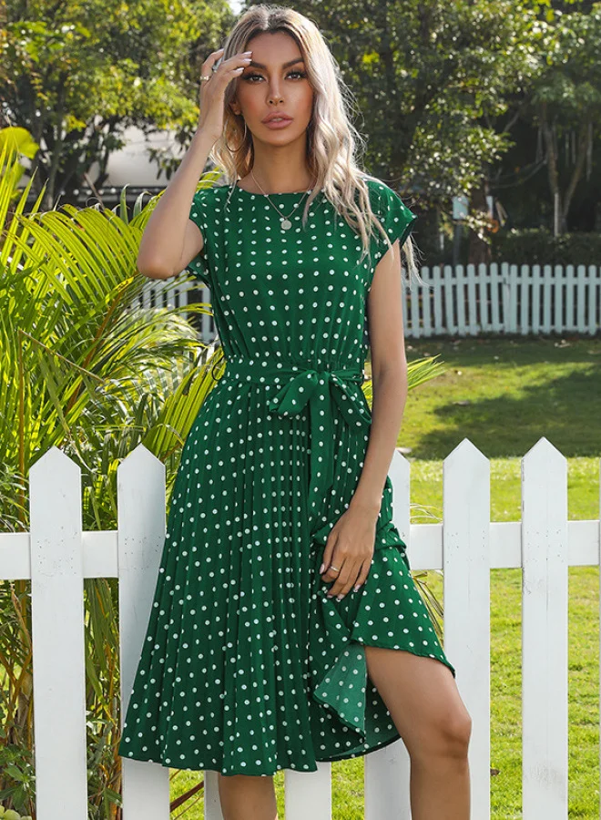 SIMPLEE Summer Mid Length Lace Dress