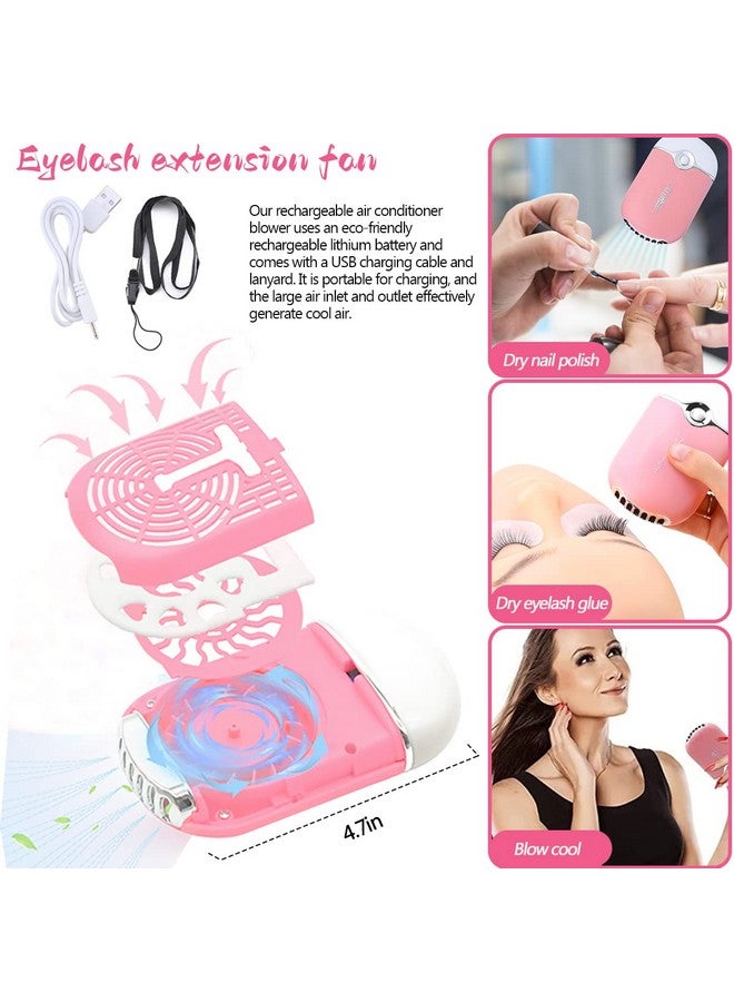 Qiveaory 150ml/5.07fl.oz Eyelash Extension Cleanser, Lash Shampoo for Eyelash Extension Eyelash Brush with Cap USB Lash Fan Mascara Brush Wash Bottle Reusable Makeup Remover Pad, Paraben & Sulfate Free - Image 5