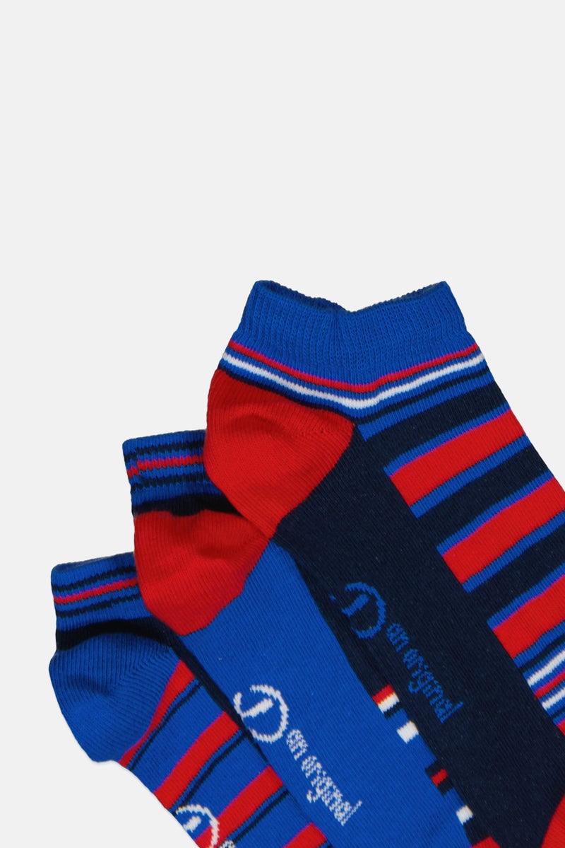 Original Penguin Kids Boy 5 Pairs Stripe Ankle Socks, Multicolor - Image 2