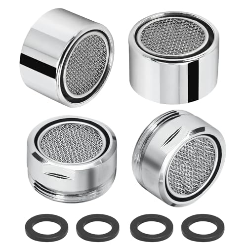 Litoexpe Faucet Aerator 4 PCS, Kitchen Sink Aerator Replacement Parts, Sink Faucet Male and Female Thread Water Saving Faucet Filter with Brass Shell and Gasket for Bathroom (15/16" and 55/64") - Image 1