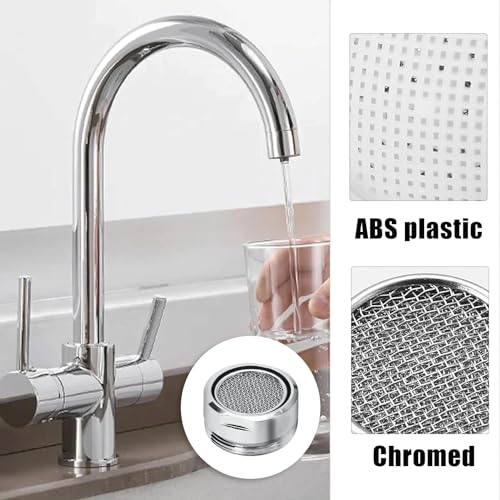 Litoexpe Faucet Aerator 4 PCS, Kitchen Sink Aerator Replacement Parts, Sink Faucet Male and Female Thread Water Saving Faucet Filter with Brass Shell and Gasket for Bathroom (15/16" and 55/64") - Image 4