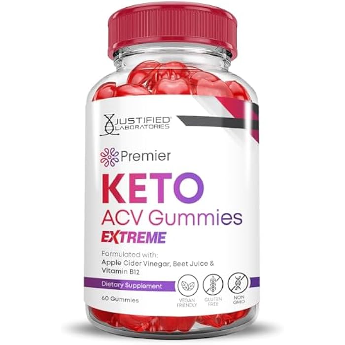 Justified Laboratories (3 Pack Premier Keto ACV Gummies Advanced Weight Loss Extreme 2000MG Premier Formulated with Pomegranate Beet Juice Powder B12 Vegan Non GMO 180 Gummys - Image 4