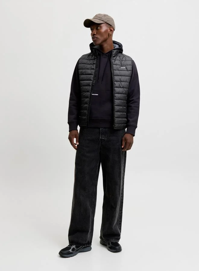 جاك اند جونز Black Lightweight Quilted Gilet