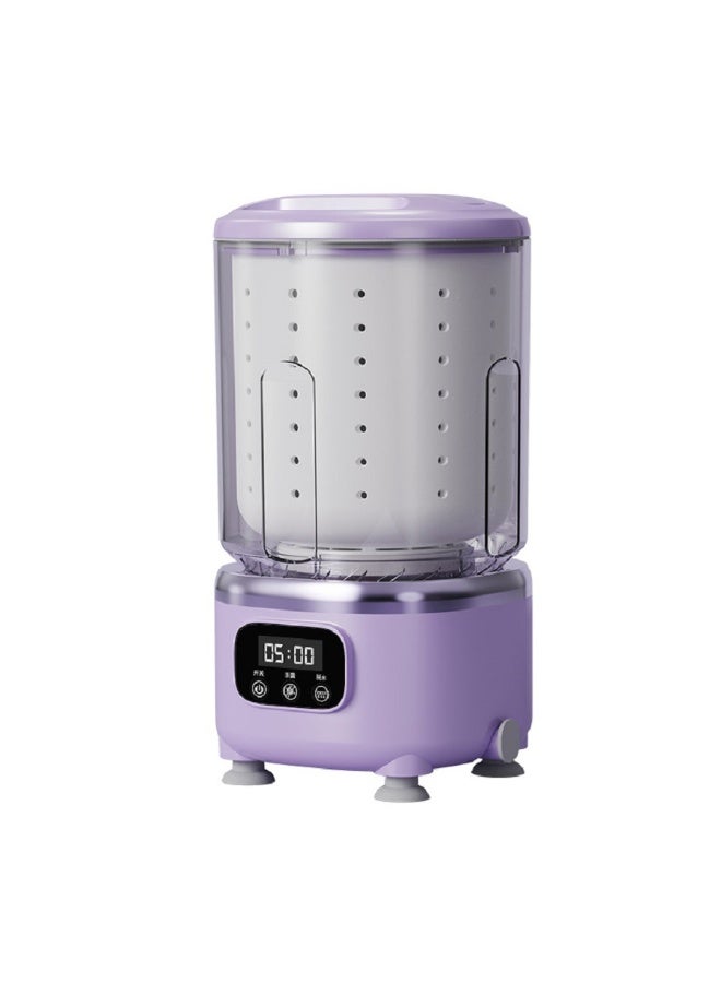 SKT Shiketro 2L Blue Light Sterilization Washing Machine with 380mm High-Strength Motor, Automatic Dehydration, and Portable Mini Washing Cup（Purple） - Image 1