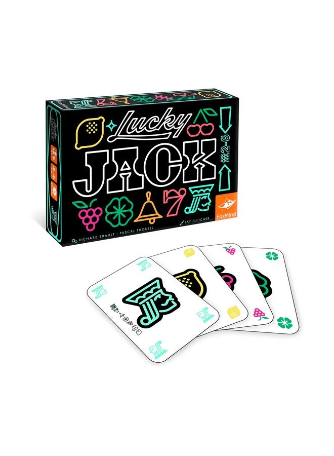 Foxmind Lucky Jack Strategy Card Game, 20 Minute Fast Paced Quick Card Games for 2 Players or More, Las Vegas Casino Intensity Illustrated Kids Card Game Pack, Fun Card Games for Families - Image 1