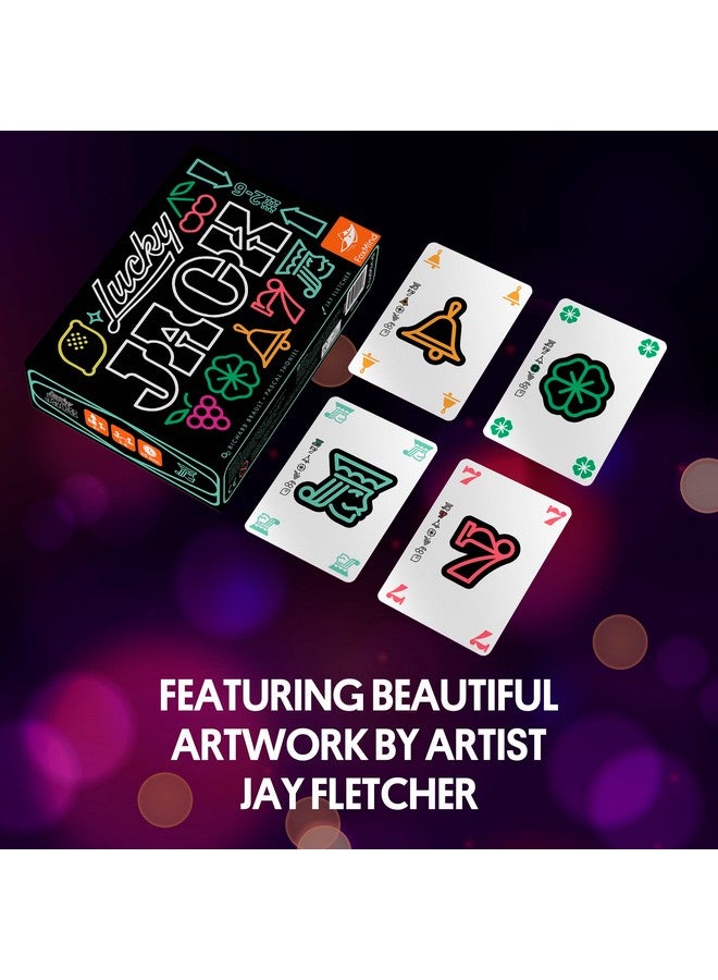 Foxmind Lucky Jack Strategy Card Game, 20 Minute Fast Paced Quick Card Games for 2 Players or More, Las Vegas Casino Intensity Illustrated Kids Card Game Pack, Fun Card Games for Families - Image 5