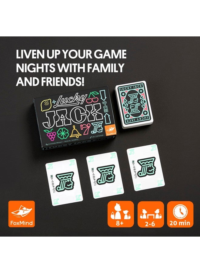 Foxmind Lucky Jack Strategy Card Game, 20 Minute Fast Paced Quick Card Games for 2 Players or More, Las Vegas Casino Intensity Illustrated Kids Card Game Pack, Fun Card Games for Families - Image 2