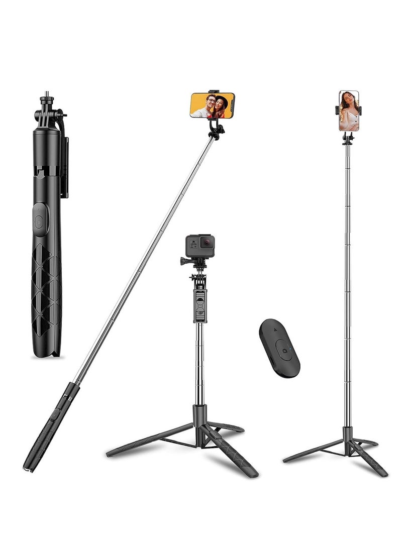 Chappeline SF01 Broadcast Selfie Stick with Tripod Stand, Mobile Phone Multi-Functional Bluetooth Selfie Stick - Black - Image 1