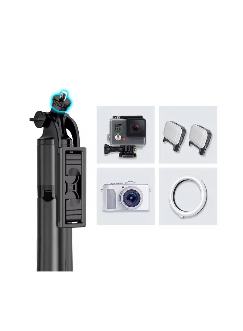 Chappeline SF01 Broadcast Selfie Stick with Tripod Stand, Mobile Phone Multi-Functional Bluetooth Selfie Stick - Black - Image 4