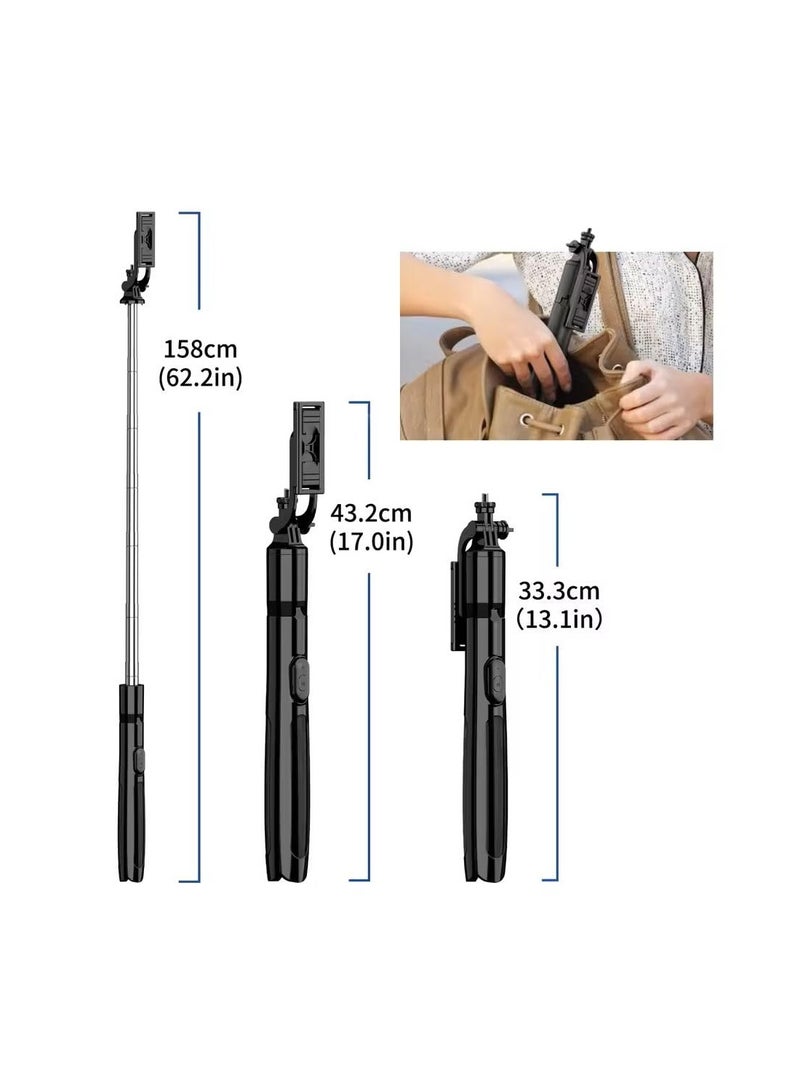 Chappeline SF01 Broadcast Selfie Stick with Tripod Stand, Mobile Phone Multi-Functional Bluetooth Selfie Stick - Black - Image 5