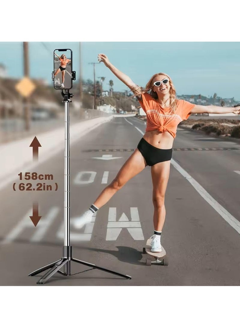 Chappeline SF01 Broadcast Selfie Stick with Tripod Stand, Mobile Phone Multi-Functional Bluetooth Selfie Stick - Black - Image 3