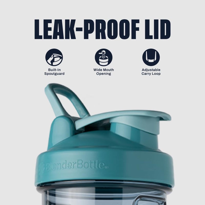 BlenderBottle Shaker Bottle Pro Series Perfect for Protein Shakes and Pre Workout, 24-Ounce, Cerulean Blue - Image 2