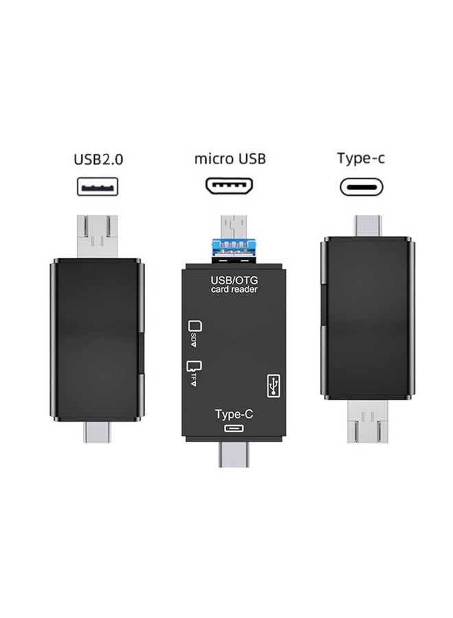 Beauenty SD Card Reader, 6-in-1 USB C/Micro/USB Memory Reader Camera Viewer, USB 3.0 SD Card Reader Adapter Used for SD-3C SD Micro SD TF SDXC SDHC MMC RS-MMC Micro SDXC Micro SDHC UHS-I - Image 2