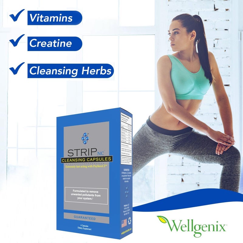 Wellgenix Strip NC Herbal Cleanse Detox Capsules  Extra Strength Cleansing  One Day Quick Flush  4 Capsules 1 Pack - Image 3