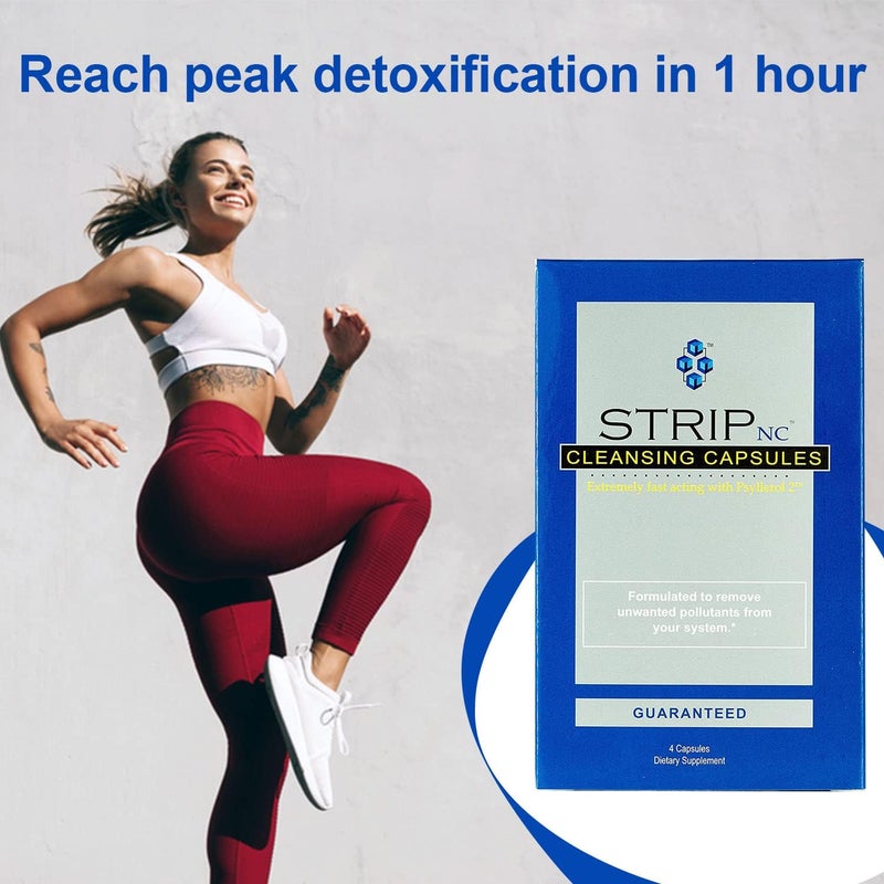 Wellgenix Strip NC Herbal Cleanse Detox Capsules  Extra Strength Cleansing  One Day Quick Flush  4 Capsules 1 Pack - Image 2