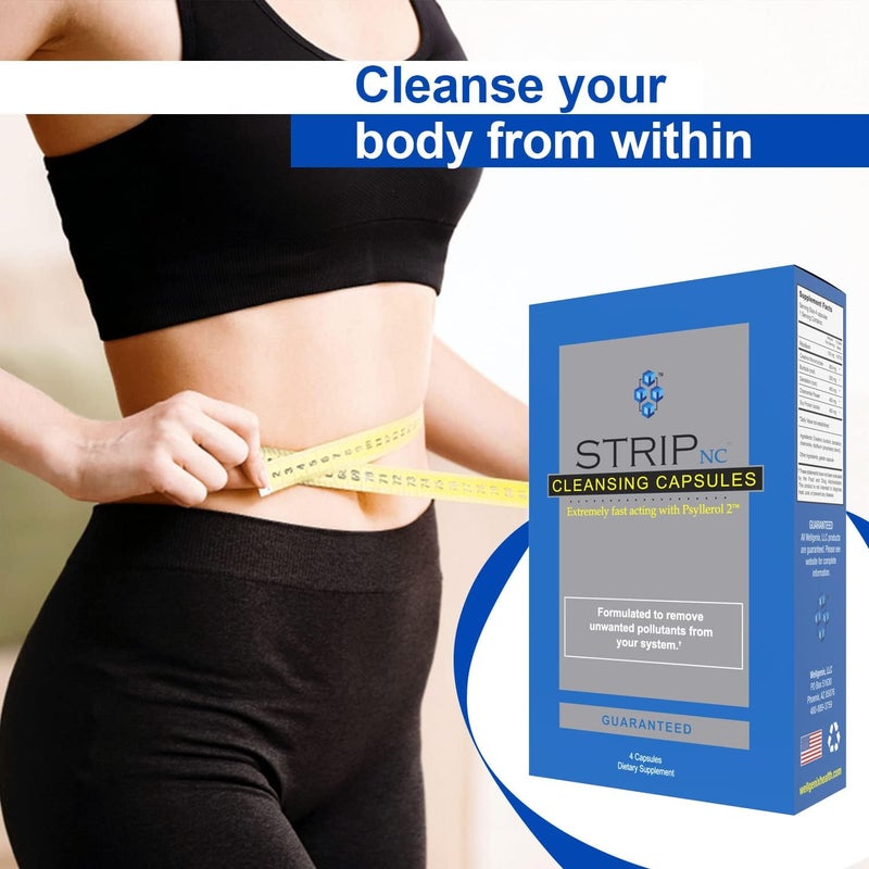 Wellgenix Strip NC Herbal Cleanse Detox Capsules  Extra Strength Cleansing  One Day Quick Flush  4 Capsules 1 Pack - Image 5