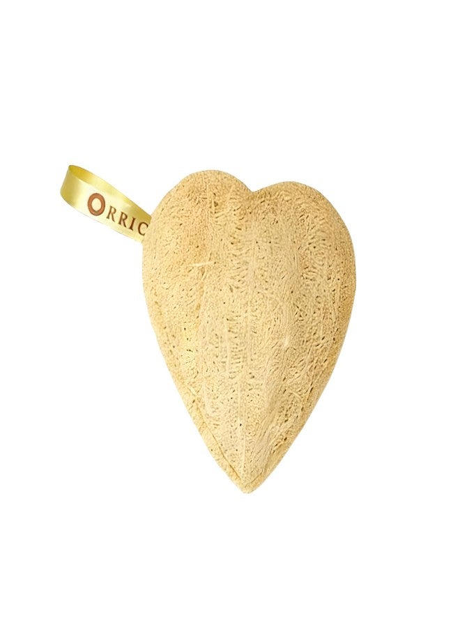 ORRIC Natural Loofah Sponge, Heart Shape, Exfoliating Body Scrubber, Bath and Shower Zero-Waste Skin Care Essential (Pack of 1) - Image 1