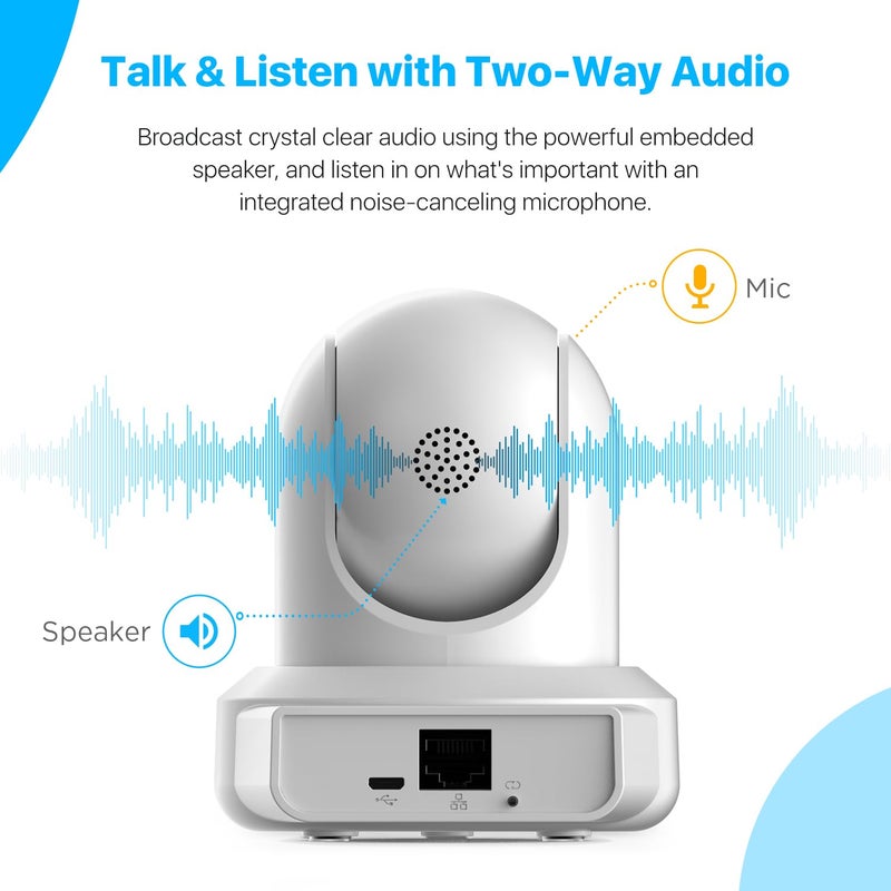 Amcrest 1080P WiFi Security Camera 2MP Indoor Pan/Tilt Wireless IP Camera, IP2M-841W (White) - Image 5