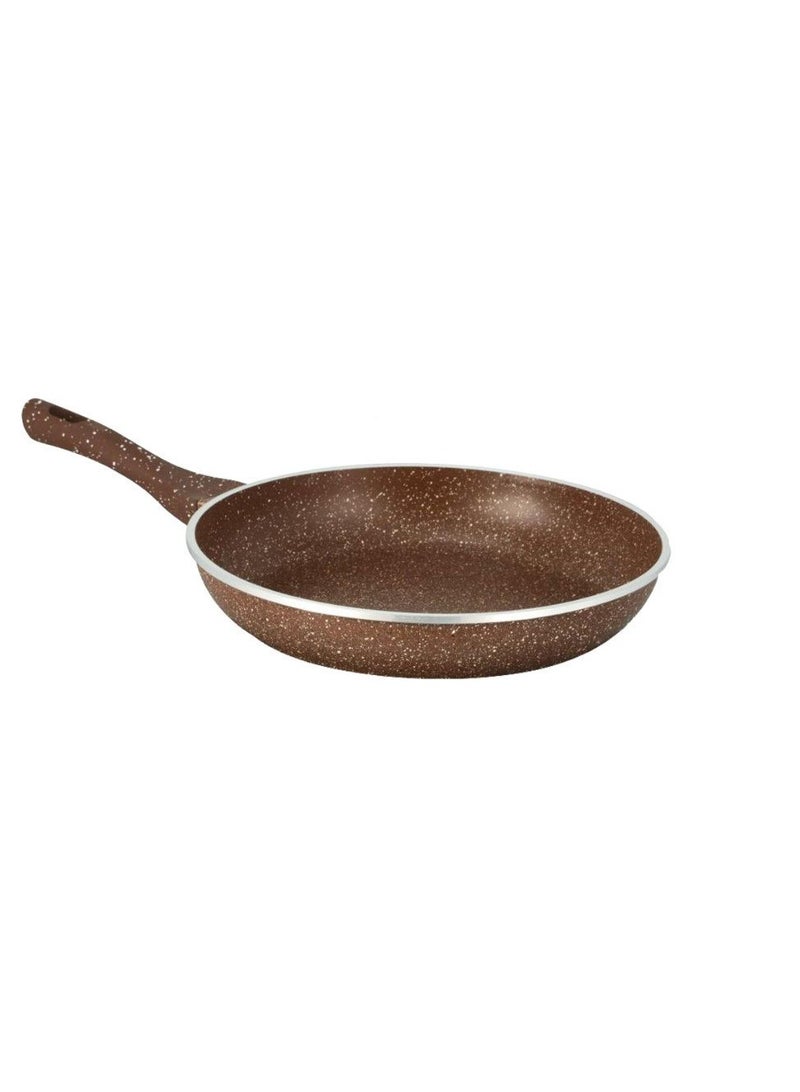 SONEX Joli 28 cm Fry Pan Aluminum Non Stick Brown Marble Coating - Image 1