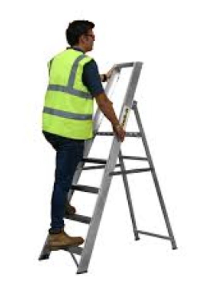 KNP KNP Aluminum Step Ladder - 5 Feet is a sturdy and lightweight ladder designed for a wide range of tasks around the home, office, or job site.  - Image 2