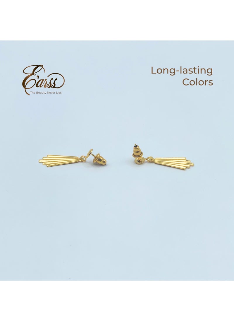 Earss Chandelier Drop Gold Earring | Stainless Steel | 18K Gold Plated  - Image 4