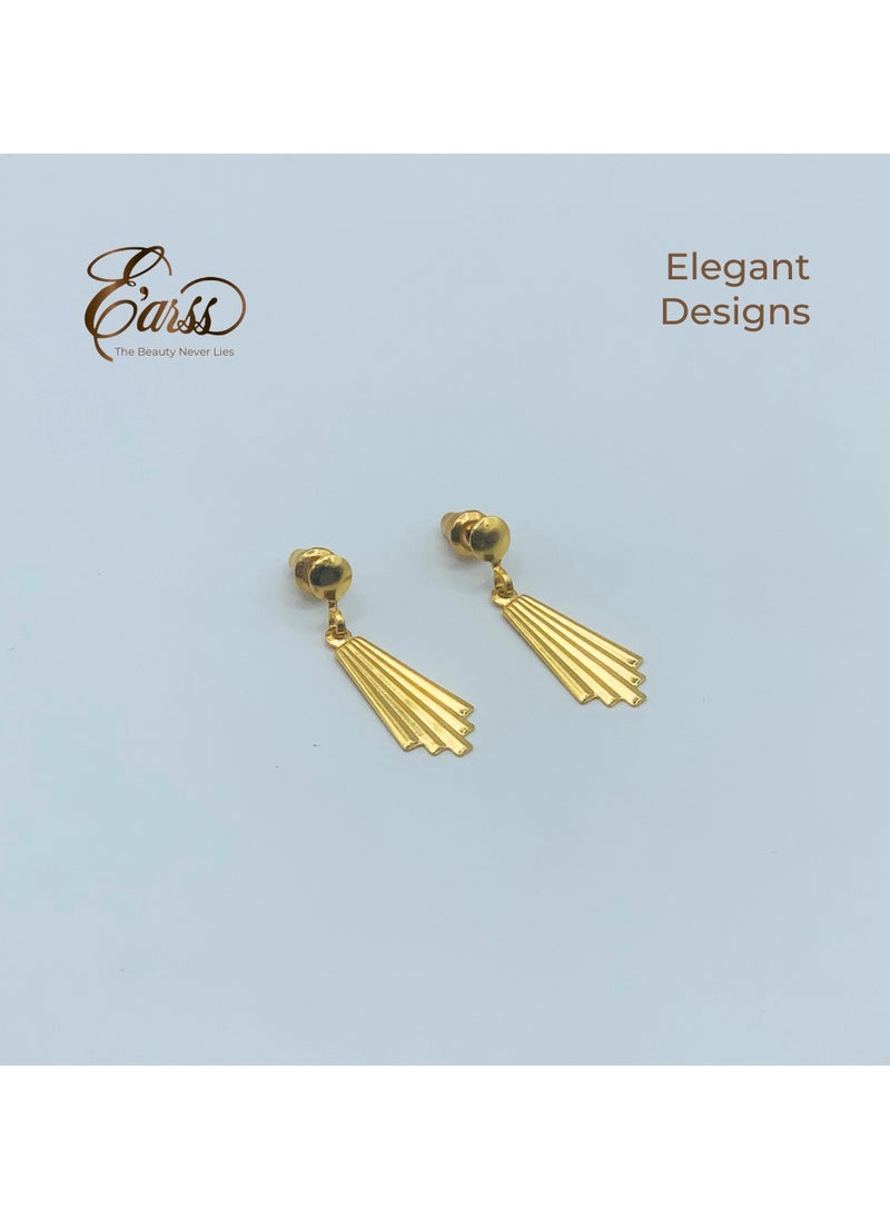 Earss Chandelier Drop Gold Earring | Stainless Steel | 18K Gold Plated  - Image 5