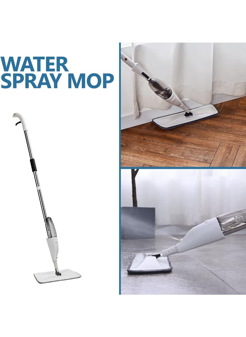 AURORA Spray Mop With Cleaning Pads Mop For Cleaning Floor With 2 Washable Microfiber Pads and 350ml Refillable Water Tank Flat Mop for Home Kitchen  - Image 3