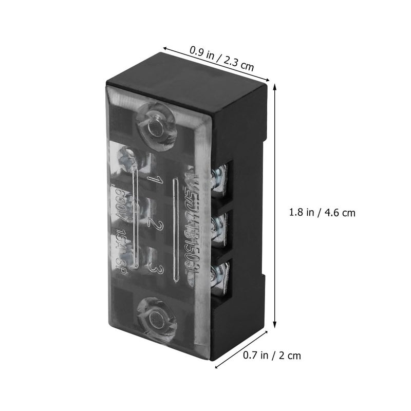 Double Row Screw Terminal Block Strip 20Pcs Fixed Terminal Connector For Electrical Wiring - Image 3