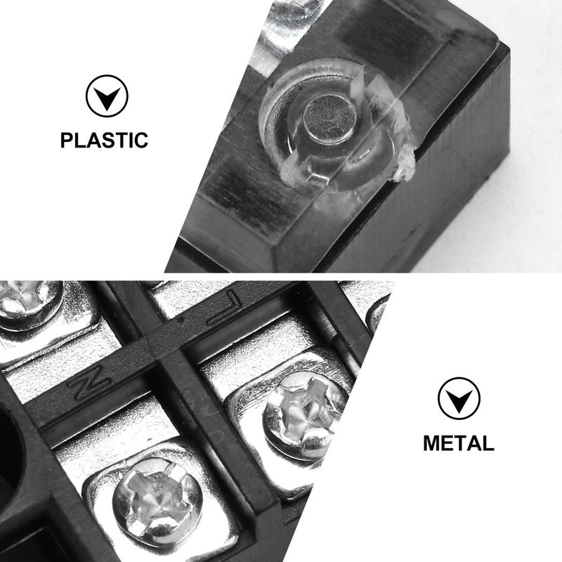 Double Row Screw Terminal Block Strip 20Pcs Fixed Terminal Connector For Electrical Wiring - Image 4
