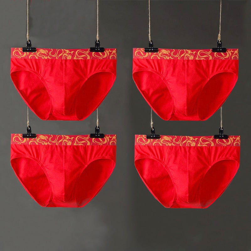 Mens Cotton Briefs Solid Breathable Underpants 5188  - Image 2