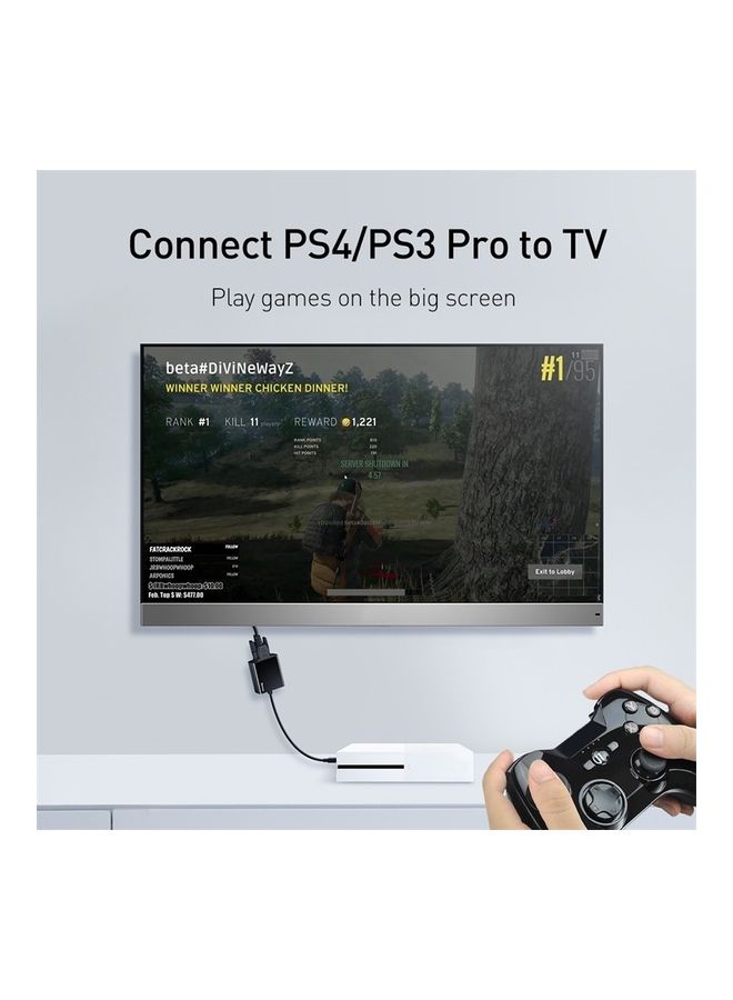 بيسوس موصل محول من HDMI إلى VGA أسود - Image 4