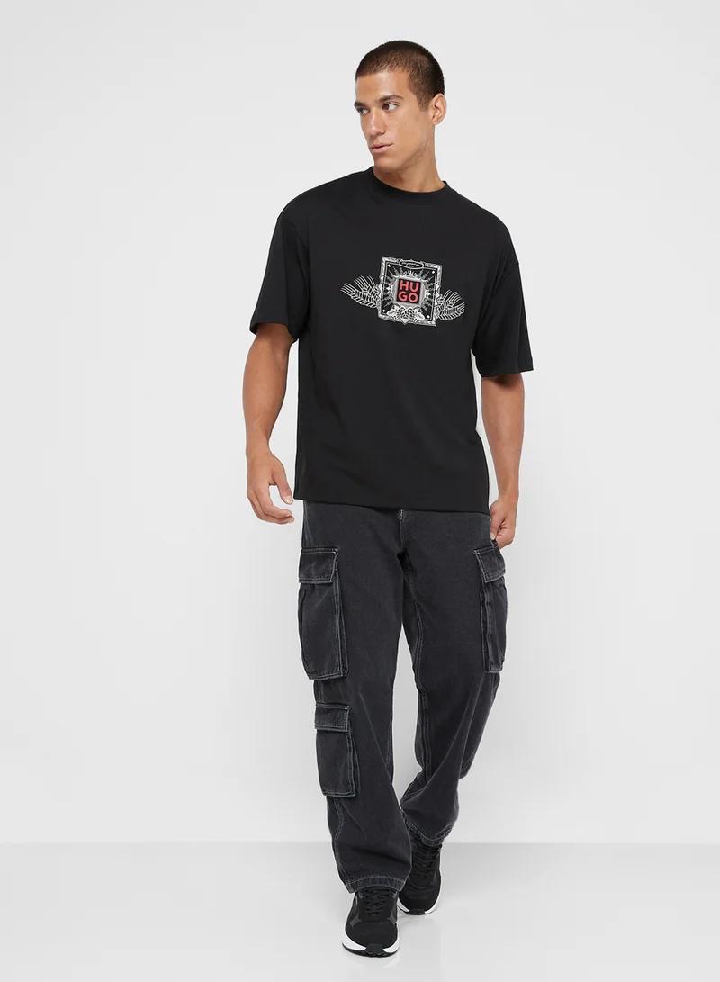 هوجو Graphic Crew Neck T-Shirt