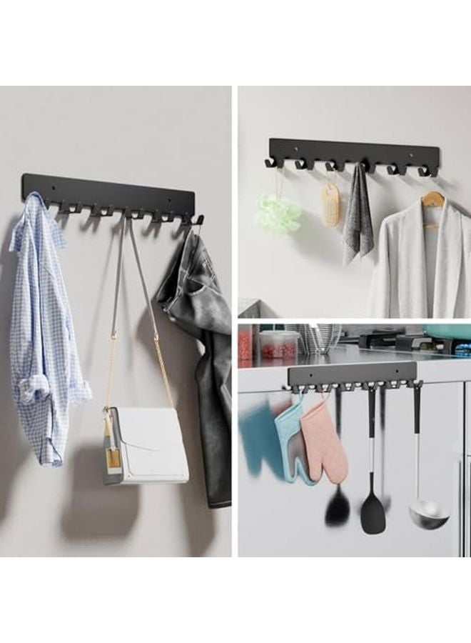 حامل مفاتيح مثبت على الحائط مع 6 خطافات للمدخل، الردهة، المرآب - Image 5