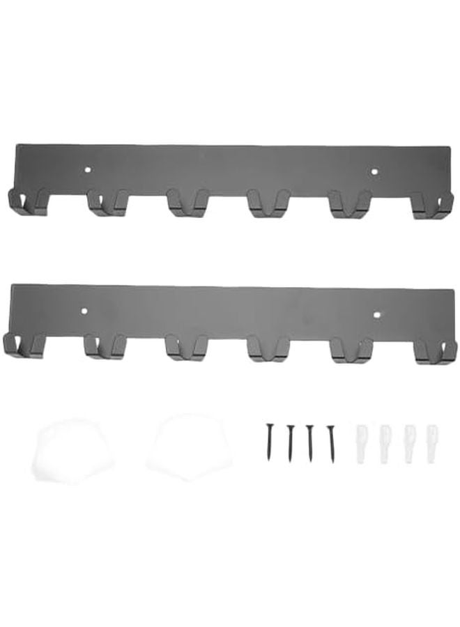 حامل مفاتيح مثبت على الحائط مع 6 خطافات للمدخل، الردهة، المرآب - Image 1