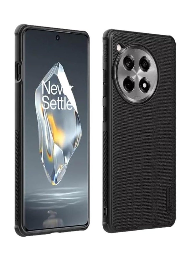 Nillkin Super Frosted Shield Pro Matte All-Round Protection Anti-scratch Slim Luxury PC Hard Protection Back Cover for OnePlus 12r 2024 5G Black 
