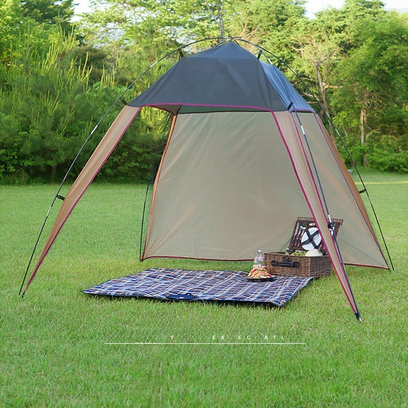 Cross-border beach tent outdoor canopy camping tent fishing folding sunscreen beach tent beach shade tent(black gray, 5-8 people) - Image 5