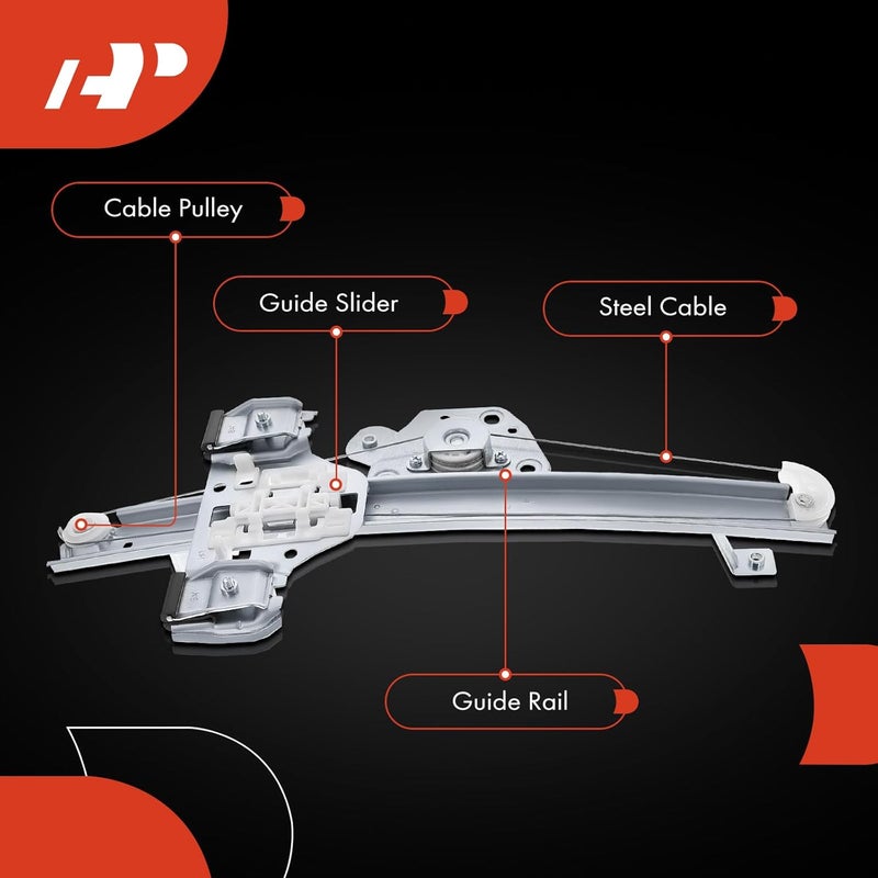 A-Premium Electric Power Window Regulator Without Motor for Chevrolet Caprice & Pontiac G8 - Rear Right Passenger Side - Image 5