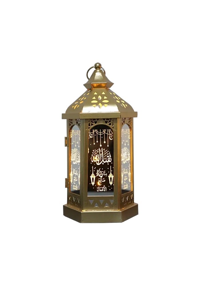 LED Lantern, Golden Dua - 14x14x28cm, China