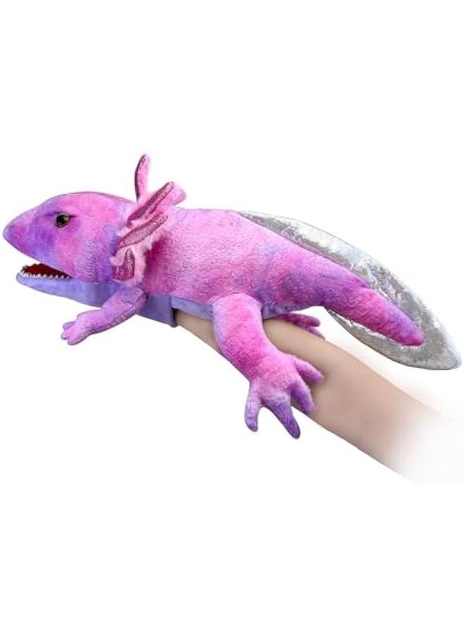 Generic - Puppets Hand Puppet Axolotl Plush Puppet,Soft Stuffed Animal Role Play Hand Puppets for Kids Ages 4-8 Story Animal Puppets,Large Puppet with Movable Mouth Puppet - Image 1