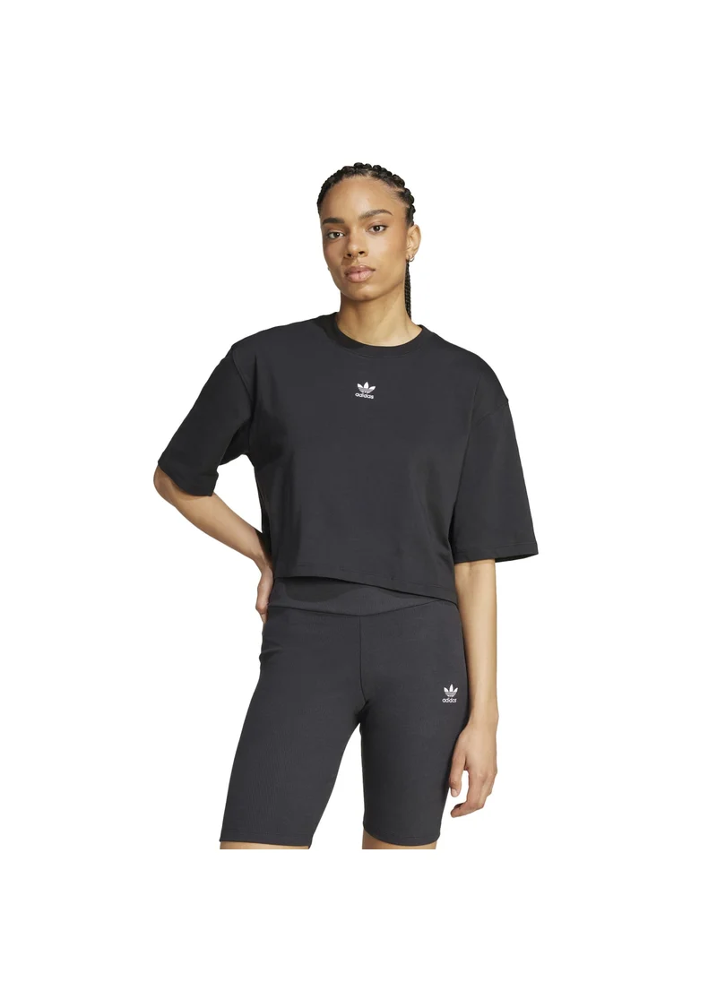 Adidas adidas ESS CROP TEE Black Originals Women T-SHIRTS