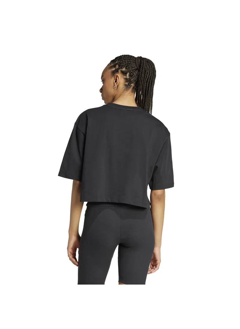 Adidas adidas ESS CROP TEE Black Originals Women T-SHIRTS