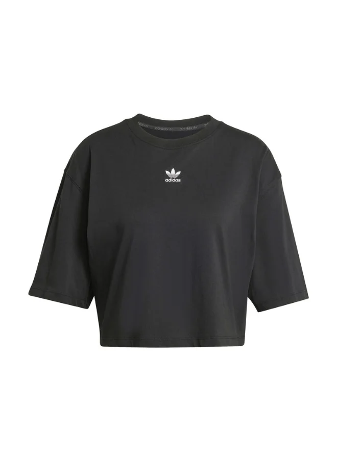 Adidas adidas ESS CROP TEE Black Originals Women T-SHIRTS