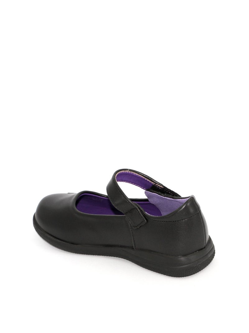 Geoomnii Girls School Shoes – Comfortable Black Formal Uniform Footwear for Daily Wear | Non-Slip Sole, Durable Stitching, Cushioned Insole | Back to School Essentials - Image 2