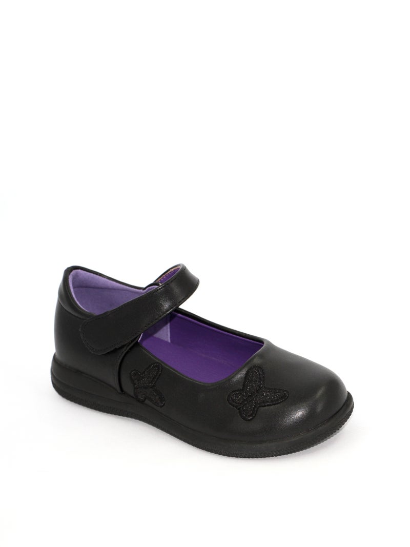 Geoomnii Girls School Shoes – Comfortable Black Formal Uniform Footwear for Daily Wear | Non-Slip Sole, Durable Stitching, Cushioned Insole | Back to School Essentials - Image 2