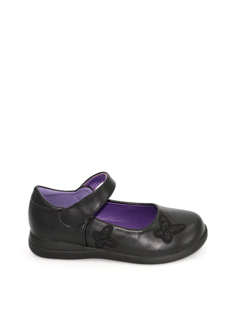 Geoomnii Girls School Shoes – Comfortable Black Formal Uniform Footwear for Daily Wear | Non-Slip Sole, Durable Stitching, Cushioned Insole | Back to School Essentials - Image 3