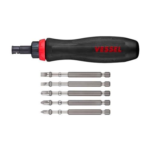 VESSEL USA Official VESSEL MEGADORA Interchangeable Ratchet Screwdriver 5PC Bit Set - Image 1
