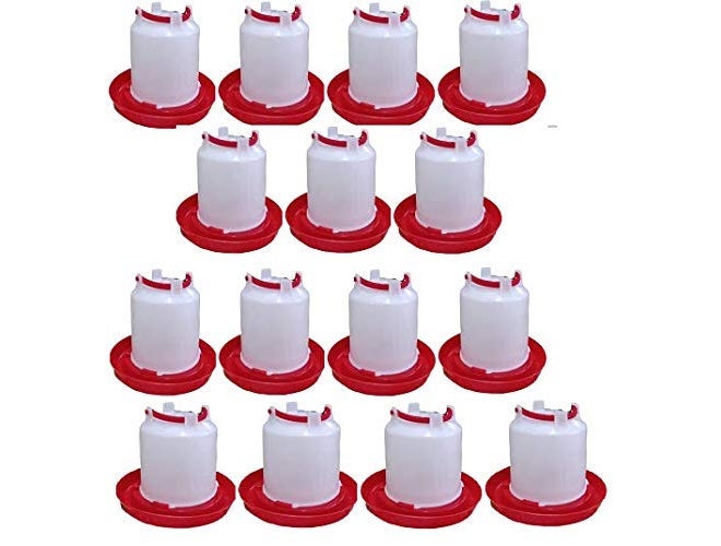 TMW Pot 1 Litre Water Drinker for Chicks and All Other Birds,1 Litre Drinker Package Qty 15 - Image 1