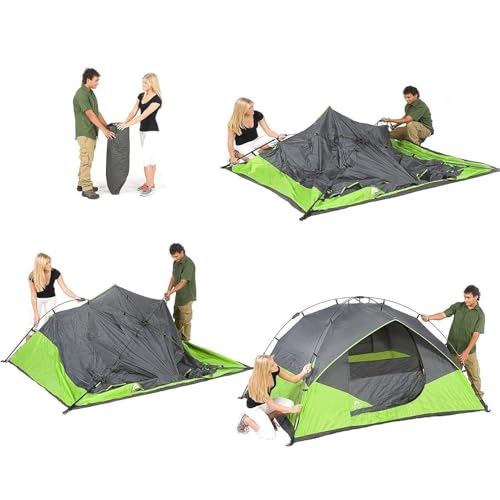 Touchcart 6 Person Instant Pop-Up Camping Tent Waterproof Double Layer Outdoor Dome with UV & Windproof Protection, Lightweight Portable Family Tent for Hiking, Picnic, Travel Beach (Pack of 1) - Image 2